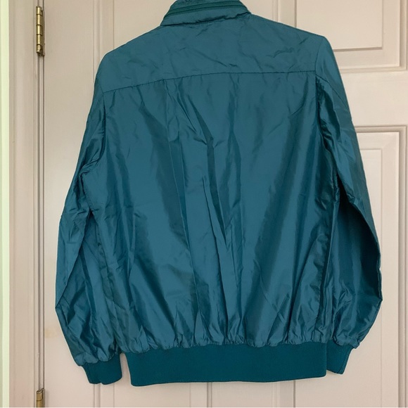 Vintage Izod jacket dark teal blue green windbreaker lightweight hoodie - Picture 6 of 6